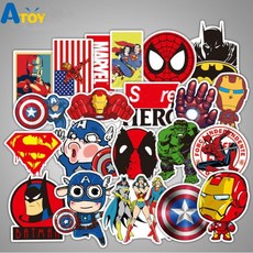 해외직구 50Pcs 마블 애니메 슈퍼 히어로 스파이더맨 스티커 장난감 방수 스티커 자동차 스케이트보드 케이스 노트