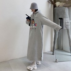 바른몰 여성 기모 롱 원피스