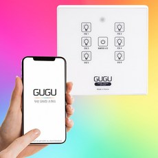 GUGU 스마트 앱연동 무선 리모컨 터치 스위치 LED 방등 주방등 거실등 형광등 수신기, 4채널, 1개