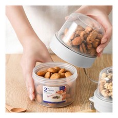소분통 샐러드도시락 분리보관 투웨이 밀폐용기 수납통 견과류통 작은주방 파보관, 1개