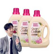 슈가버블 섬유유연제 친환경 스노우코튼 3L (+세탁프레시버블300mL x3개), 3개