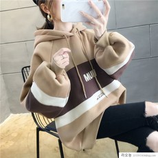 라오농 여성 봄 가을 겨울 후드 티셔츠 배색티셔츠 기모+2d41LL