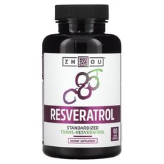 Zhou Nutrition 레스베라트롤 스탠더다이즈드 베지캡슐 60정, 1개
