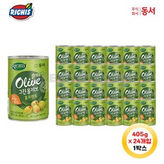 동서 리치스 그린올리브 홀피멘토 405g 24개