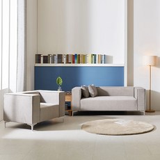 스톨리 위생적인 발수기능 스웨이드패브릭 원룸 카페 사무실 1인+2인 디자인 소파추천 쿠션무료증정, 그레이