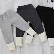 LUEN 혼슈론 퍼 레깅스 아동 키즈 여아 남아 공용 바지 팬츠 베이직 등원 밴딩 겨울 데일리