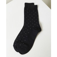 25SS 네이비 패턴 면혼방 장목양말 HZSS5E102N2