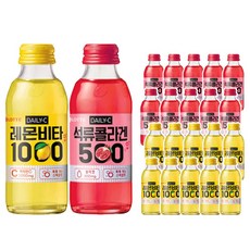 롯데칠성음료 데일리C 레몬비타&석류콜라겐 2가지맛 140ml x 20병