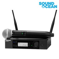 슈어 GLXD+ SHURE 무선마이크 마이크 세트 시스템, GLXD24R/SM58(랙수신기+핸드)