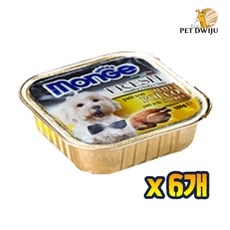 바우와우 독 Monge 몬지사각캔 x6개, 6개, 100g, 치킨