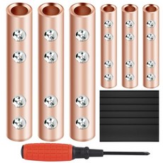 10PCS 4Awg 80A 빠른 배선 연결 단자 설정 나사 및 열가소성 튜브가 있는 와이어 커넥터, Purple copper-5Awg(60Amp)