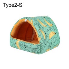 미니 케이지 집 둥지 겨울 작은 동물 수면 침대 매트 기니피그 햄스터 하우스, 1. Type2-S, 1개