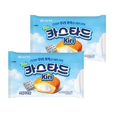 [롯데웰푸드] 카스타드 끼리크림치즈230g X2개, 230g, 2개