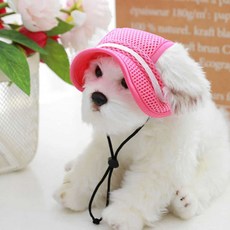 귀여운 강아지 산책모자 소형견 반려견썬캡 애견여름, 05강아지썬캡주황-M, 1개