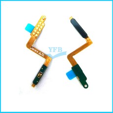 케이블 용 측면 A750F 전원 지문 센서 단추 터치 OFF 스위치 갤럭시 A750 플렉스 키 A7 ON 손가락 2018, gold with finger, 1개