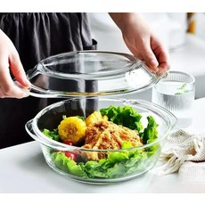 내열유리 그릇 전자레인지용 그라탕 주방용품 투명 용기 찜기 내열 계란찜, 1개, (1팩) 투명 1000ml, 1ml