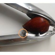 밤다온 밤 까는 가위 컷팅기 호두 은행 마카다미아 견과류 전문 손질가위 십자모양 지렛대원리 고급형, 1개, 실버