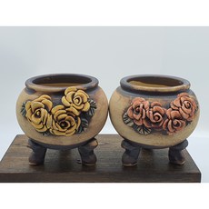 [우암]수제화분 3D 꽃 입체 화분 원형 화분 예쁜화분