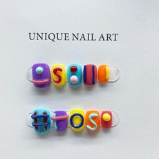 BOONINT 네일팁 인조손톱 네일디자인 젤네일 리유저블 셀프 붙이는 컬러 DIY 여름 패션 귀요미 스퀘어 숏 셀프 붙이는 1세트 여름네일 BN062625