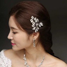 웨딩케이 웨딩헤어핀 한복머리장식 혼주 올림머리장식