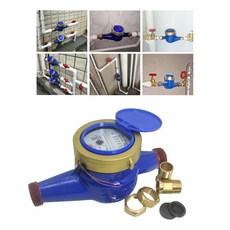 수도 계량기 금속 수도 계량기 정원용 및 가정용 피팅이 있는 20mm 냉수 계량기, C, 1개