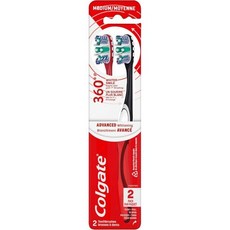 콜게이트 360 옵틱 화이트 고급 칫솔 성인용 중형 2개(1팩) 첨단칫솔, 2 Count (Pack of 1)_Medium, 1개입, 2개