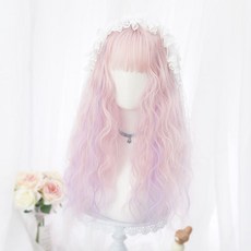TaoBao 로리타 인어공주 웨이브 고열사가발