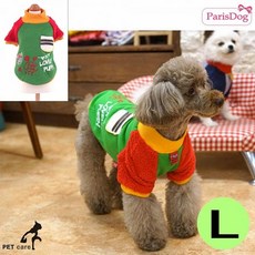 우니유리 패리스독 니콜라 티셔츠 그린 L 강아지 고양이