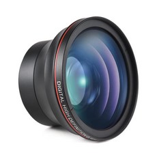 알루미늄 합금 카메라 렌즈 캐논 EOS 70D 1100D 650D Rebel T7 T6s 용 0.43X 광각 및 매크로 58mm, 1개