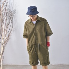 남녀공용반팔반바지점프수트