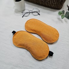따뜻한 팥찜질팩 온열안대 눈찜질팩, 오렌지, 선물용(화이트상자), 밴드커버형, 1개