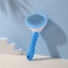 고양이털청소기 강아지털청소기 고양이빗 털제거 브러쉬 반려동물 털 제거 브러시 고양이 빗 동물 손질 도구 개 액세서리 용품 스테인레스 스틸 뷰티 마사지, 1개, 02 파란