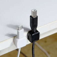전선 케이블 정리 가구 부착 마그네틱 자석 홀더, 3개, 블랙