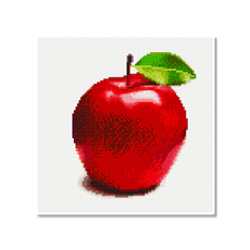 모모픽스 보석십자수 30x30cm 캔버스형 AB비즈, DC07 빨간 사과