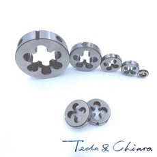 공구용품 휴대용공구세트 1Pc M8 M9 x 0.5mm 0.75mm 1mm 1.25mm 미터법 다이 금형 가공용 오른손 피치 스레딩 도구 0.5 0.75 1 1.25, [03] M8 x 1mm, 1개