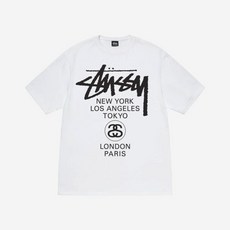 스투시 월드투어 티셔츠 화이트 2023 Stussy World Tour T-Shirt White 2023