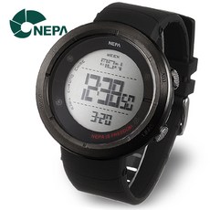 [네파] NEPA 월드타임 조깅 방수 전자 군인시계 N338A-BLACK-PO