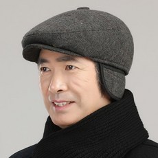 양모모자 울 모자 남성가을 겨울용 할아버지 헌팅캡 남자얇은스타일 중년 근로자 모자남성