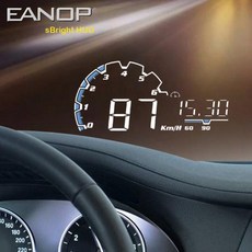 EANOP sBright 3.0 자동차 HUD 헤드 디스플레이 OBD II EUOBD 컴퓨터 속도계 hud 필름 자동차 전자 과속 전, 02 With OBD Cable_01 CHINA