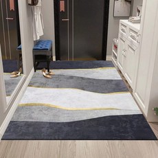 모던 현관 코일 매트 패드 미끄럼 방지 흡수 기하학 입구, 60*90cm(원플러스원), 라이트 럭셔리-14, 1개