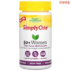 슈퍼뉴트리션 Super Nutrition 심플리원 우먼50+ 트리플 파워 멀티비타민 90정, 1개