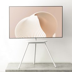 엔산마운트 EL-01 TV 이젤형 스탠드 거치대 인테리어 스탠드, 화이트, 1개