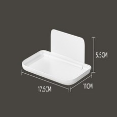 1+1 쉽다 무타공 접이식 선반 욕실 미니 선반 수납, 화이트, 2개