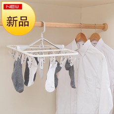 버드나무 다용도클립집게 다용도집게대 두꺼운 24 겹 플바인딩 양말건조대 멀티 널다 빨래 속옷 안 22 팬티스타킹 자 수건, 화이바