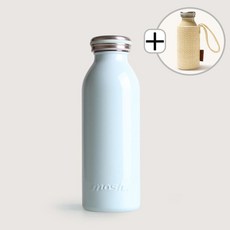 모슈 보온보냉 텀블러 450ml (라탄 커버 증정), SKY, 1개