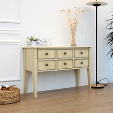 리앤갤러리 로젤린 빈티지 원목 콘솔, 로젤린콘솔 6D 베이지