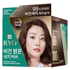 려 염색약 비건밝은 새치 커버 오리지널 딥브라운 4.5 차분하고 자연스러운, 1개