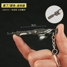 발로란트칼 발로란트 발리송 카람빗 키 체인 나이프 장난감 게임 피규어 무기 사무라이 소드 포켓 Karambit Arant 총 키링 모델 어린이 선물, [24] 8cm, 1개