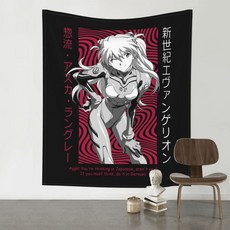 미술 태피스트리 Neon Genesis Evangelion Asuka 일본 만화 영화 커튼 패브릭 포스터, 프린트 패턴, 130 x 152 cm