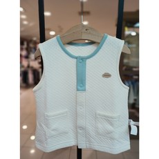 모이몰른 [동아백화점수성점] *24겨울* 베이삼중지조끼M244JJN61P @@눈꽃삼중지 소재가 따뜻함을 더하며 구름라벨이 포인트인 실내조끼@@